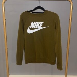 Nike army green crewneck Sweatshirt